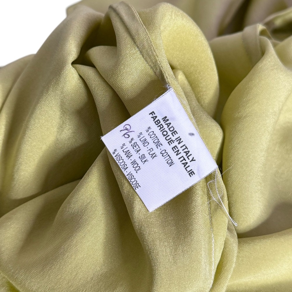 Lola Paredes Lime Green Satin Poncho Dress - Picture 6 of 16